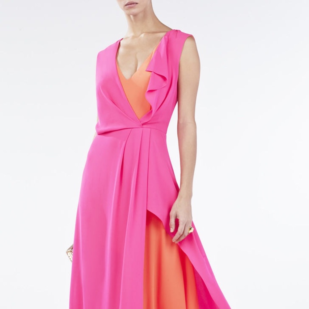 BCBG Yuliana V-Neck Evening Dress